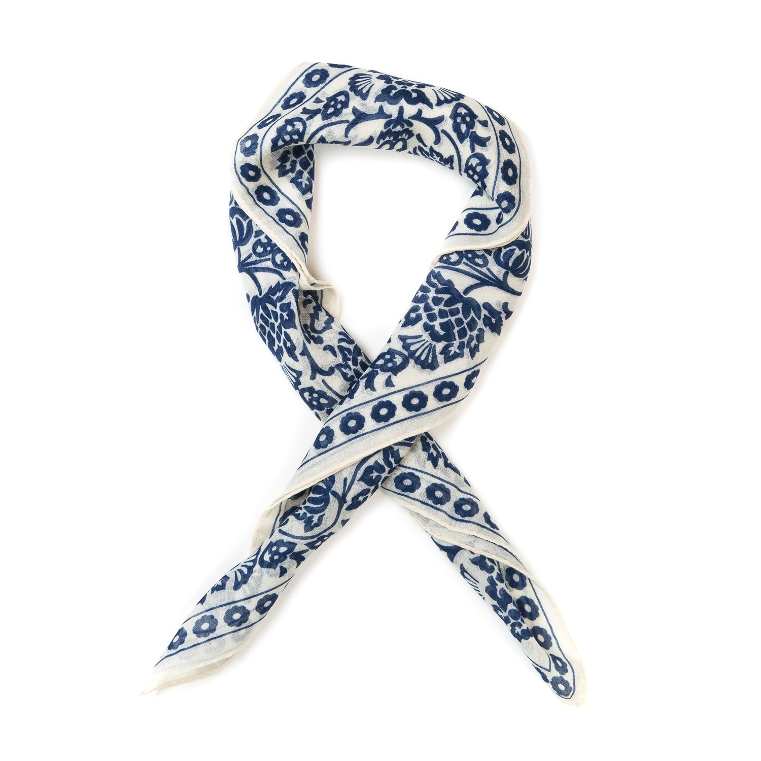 Bandana "Provence Geometric" made of Cashmere and Silk